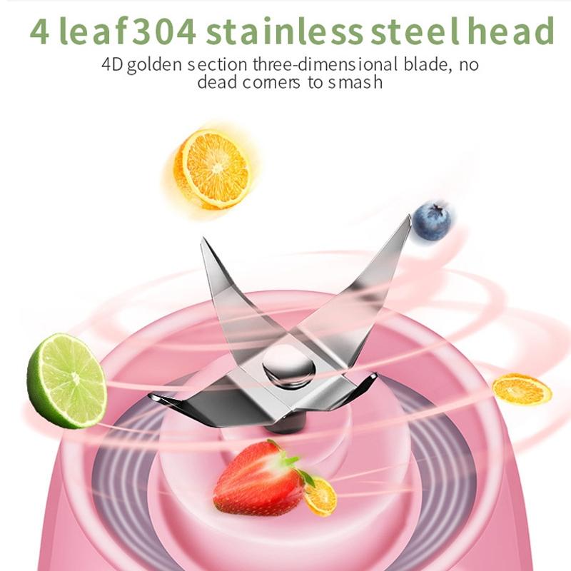 Portable Electric Juicer Cup USB Rechargeable Mini Blender Smoothie Maker For Fresh Juice On The Go 2