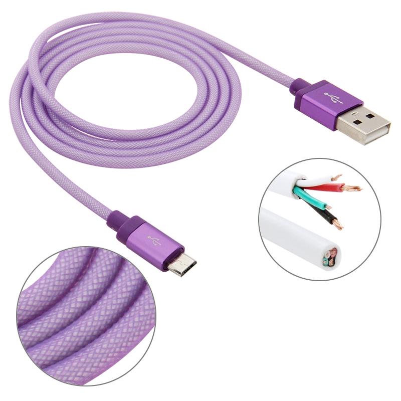 Premium Metal Head Micro USB Cable Fast USB Charging Cable Durable Data Sync Cable