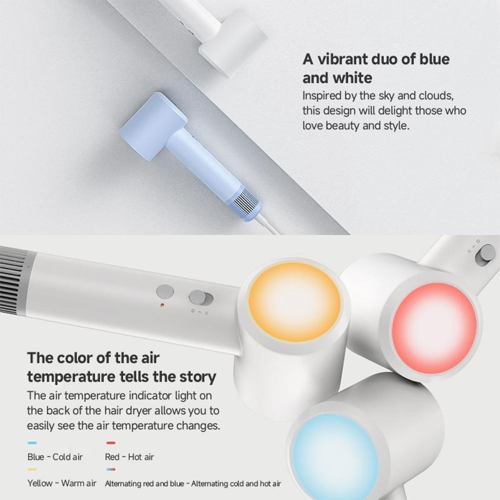 High Speed Hair Dryer Ionic Fast Dry Lightweight Blow Dryer 9