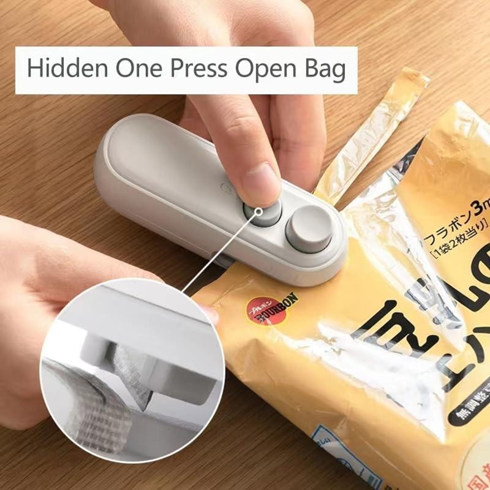 2in1 Rechargeable Mini Bag Sealer With Cutter Magnetic Portable Heat Sealer 4