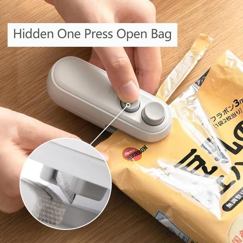 2in1 Rechargeable Mini Bag Sealer With Cutter Magnetic Portable Heat Sealer 4