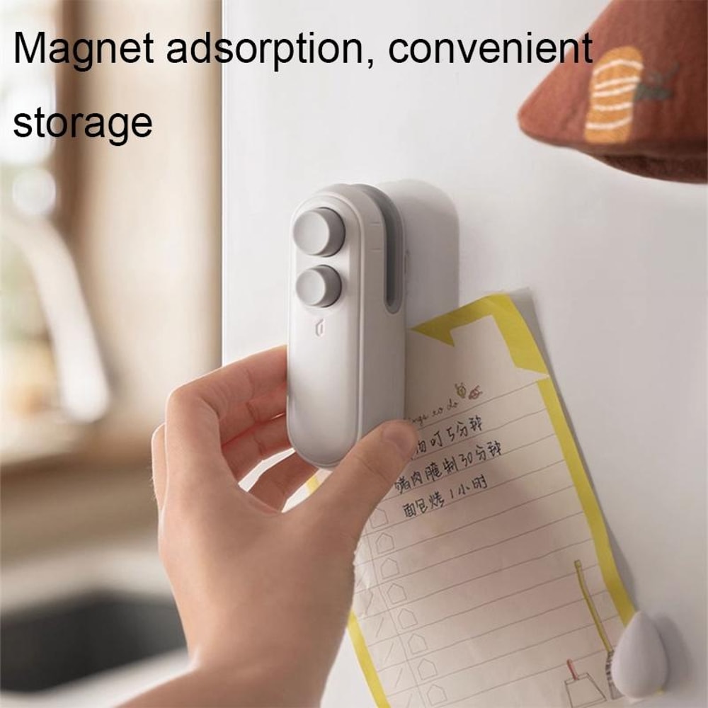 2in1 Rechargeable Mini Bag Sealer With Cutter Magnetic Portable Heat Sealer 7