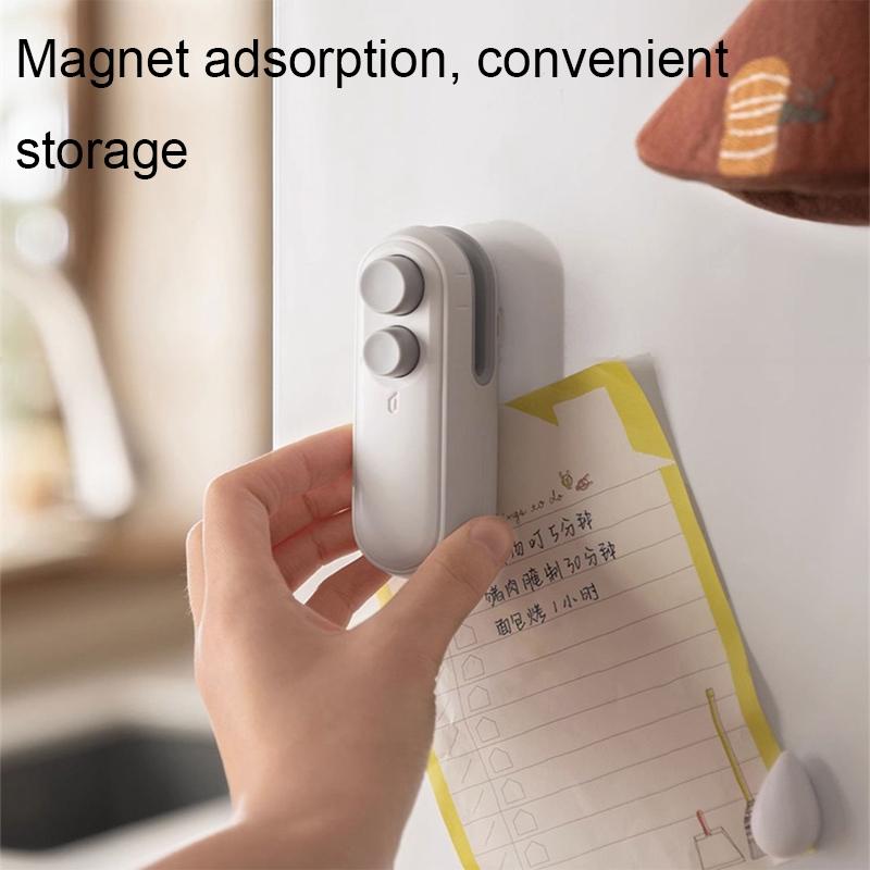 2in1 Rechargeable Mini Bag Sealer With Cutter Magnetic Portable Heat Sealer 7