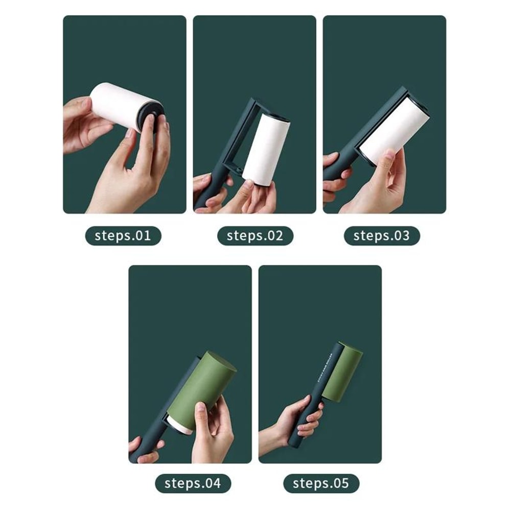 Reusable Lint Roller For Clothes And Sofa Pet Hair Remover With TearOff Sheets 2