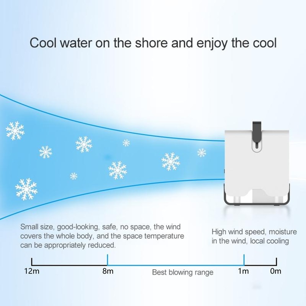 Spades Negative Ion Portable Air Cooler Fan with Humidification – Personal Air Conditioner for Home & Office
