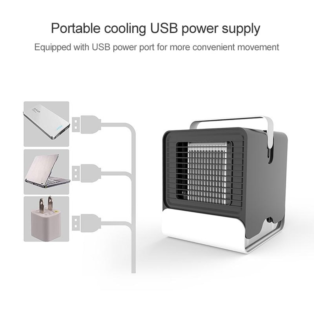 Spades Negative Ion Portable Air Cooler Fan with Humidification – Personal Air Conditioner for Home & Office