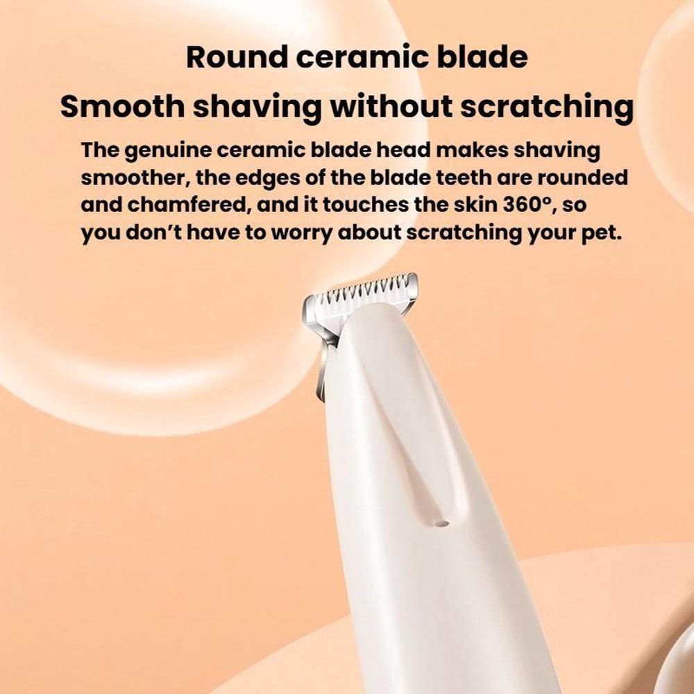 Quiet Waterproof Pet Paw Trimmer For Cats Dogs With LED Display USB Rechargeable Grooming Clipper 2