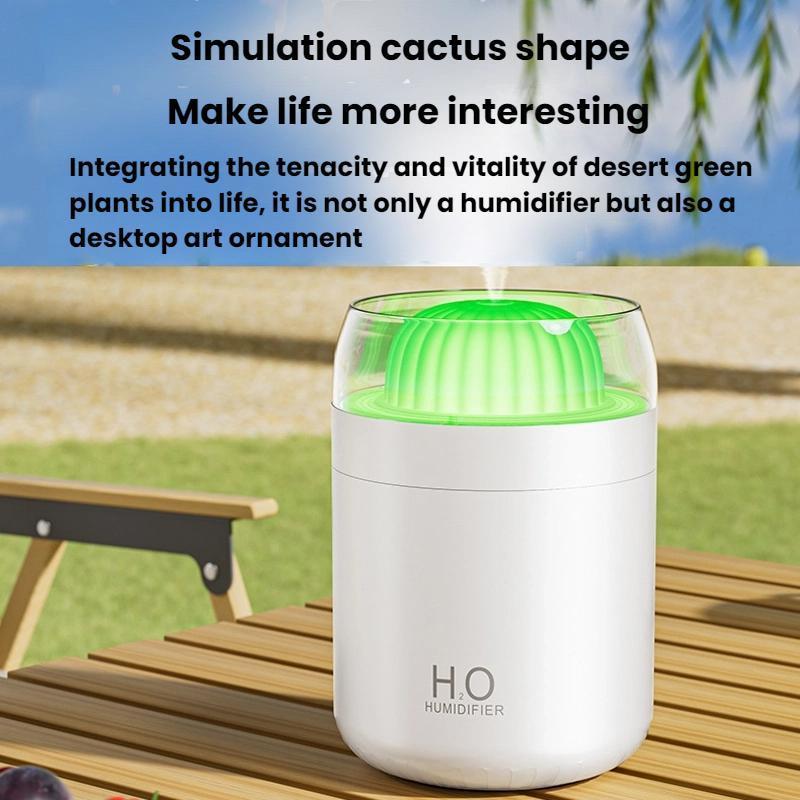 Cactus USB Humidifier Mini Car And Desk Cool Mist Night Light 1