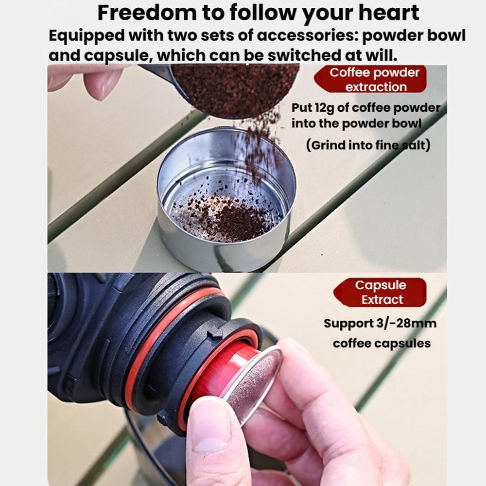 Portable Hand Press Coffee Maker Travel Manual Brewer 7