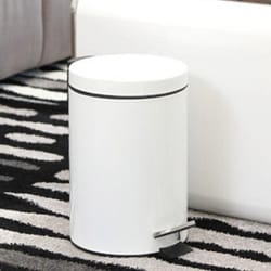 round stainless steel pedal trash bin covered waste bin for home, office & hotel use