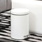 Round Stainless Steel Pedal Trash Bin Covered Waste Bin For Home Office Hotel Use 0