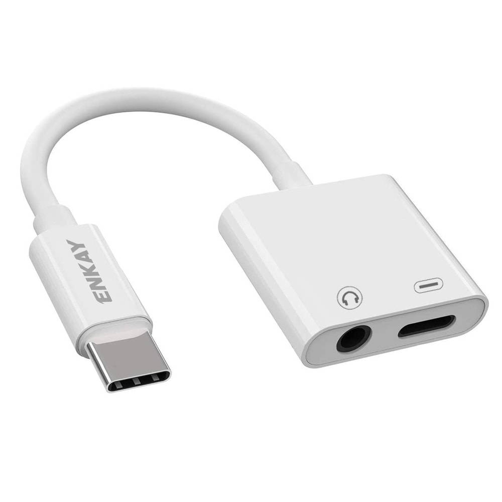 USB C To 35mm Adapter With Charging Dual Port Type C Audio Splitter Cable 5