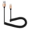 Flexible Spring Micro USB Cable Fast Charging Data Sync Coiled Cord 0