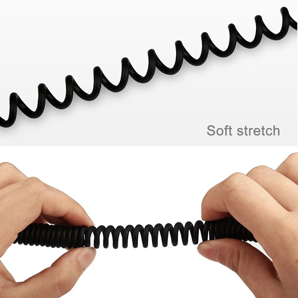 Flexible Spring Micro USB Cable Fast Charging Data Sync Coiled Cord 4