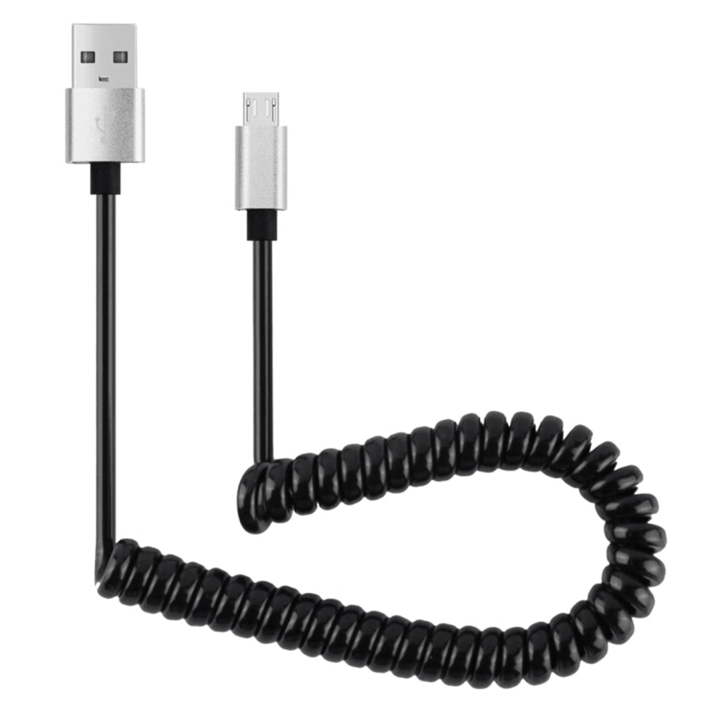 Flexible Spring Micro USB Cable Fast Charging Data Sync Coiled Cord 9