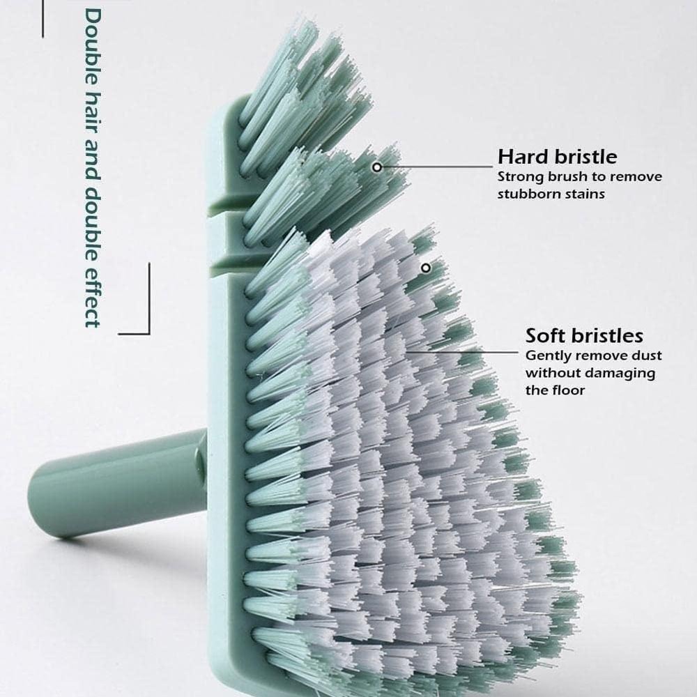 Triangular Corner Cleaning Brush With Long Handle Stiff Bristles For Deep Floor Scrubbing 3