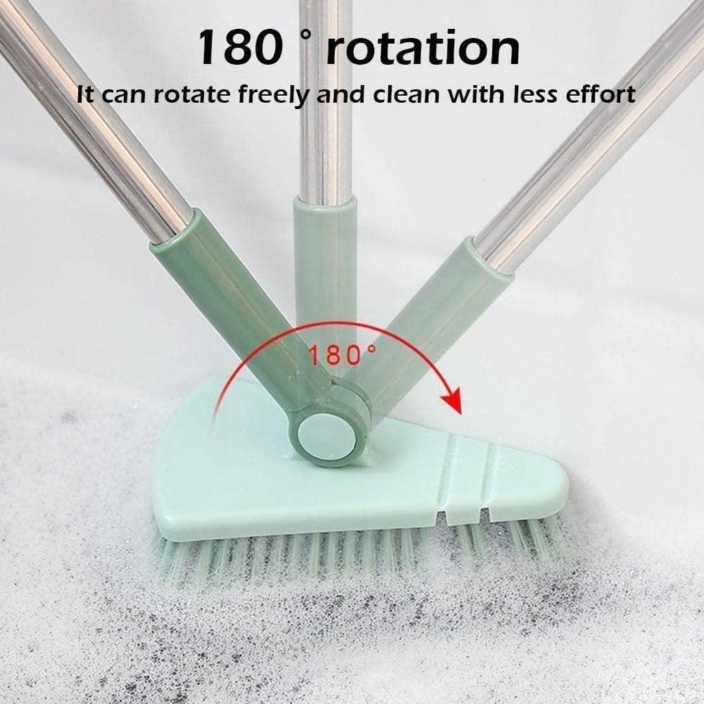 Triangular Corner Cleaning Brush With Long Handle Stiff Bristles For Deep Floor Scrubbing 4