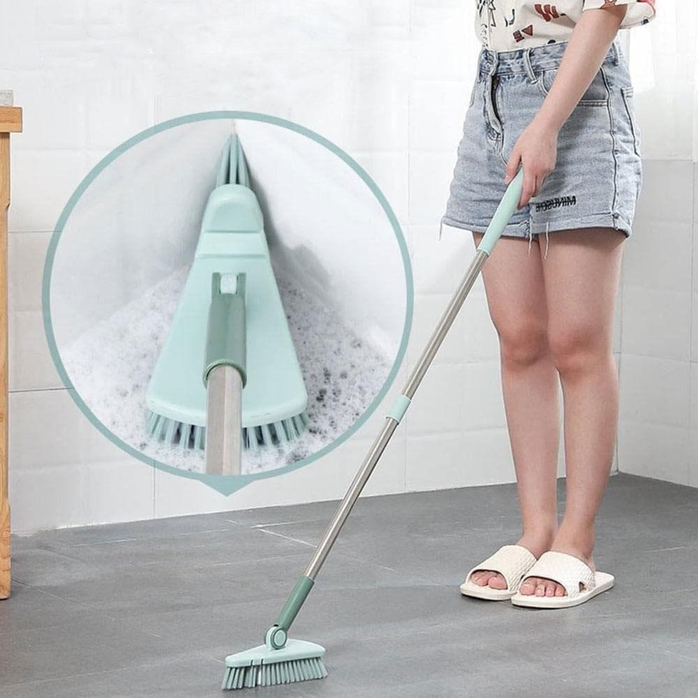 Triangular Corner Cleaning Brush With Long Handle Stiff Bristles For Deep Floor Scrubbing 7