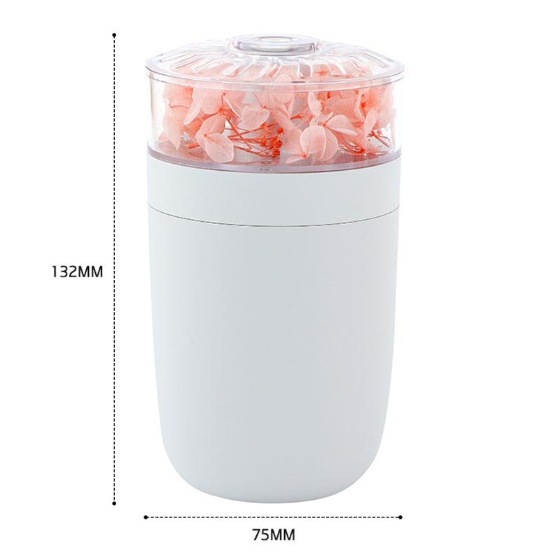 Flower Glow USB Humidifier With Aroma Diffuser Ambient Light For Home Car Office 9