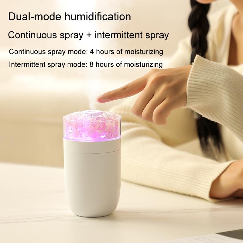 Flower Glow USB Humidifier With Aroma Diffuser Ambient Light For Home Car Office 3