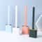 Long Handle Toilet Brush With Holder Soft TPR Deep Cleaning Bathroom Brush 0