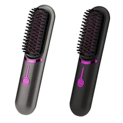 cordless hair straightener brush usb rechargeable portable travel styler