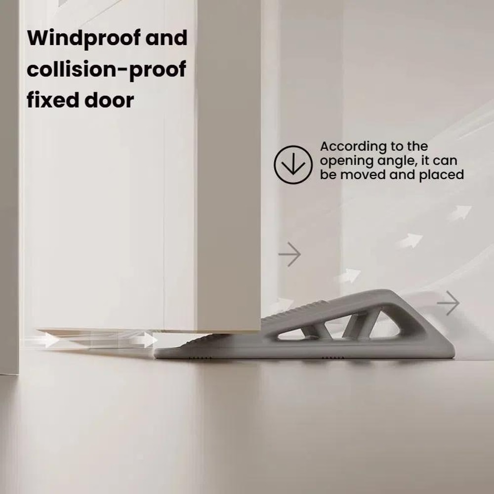 Self Adhesive Silicone Door Stopper Anti Collision Windproof Door Holder