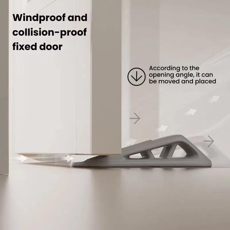 Self Adhesive Silicone Door Stopper Anti Collision Windproof Door Holder