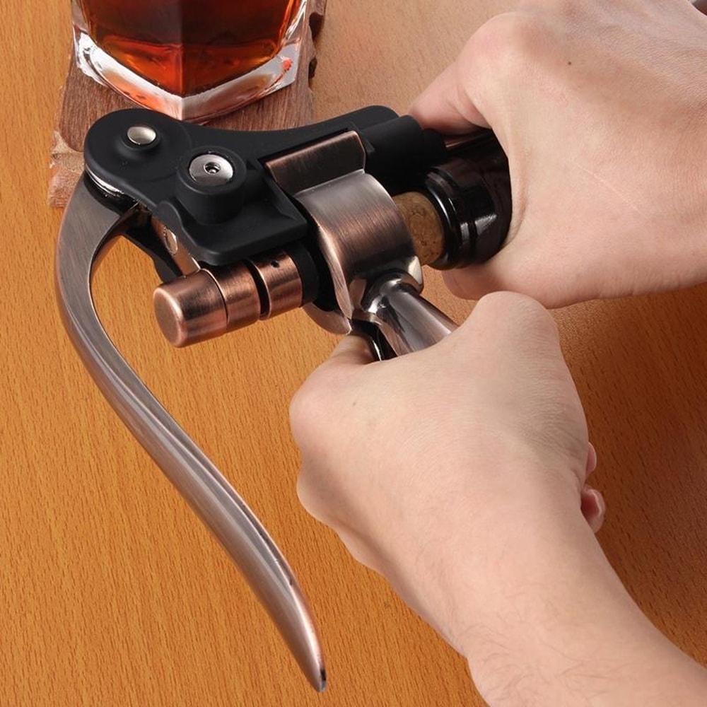 Premium Zinc Alloy Wine Opener Manual Corkscrew Ergonomic Bottle Opener 4