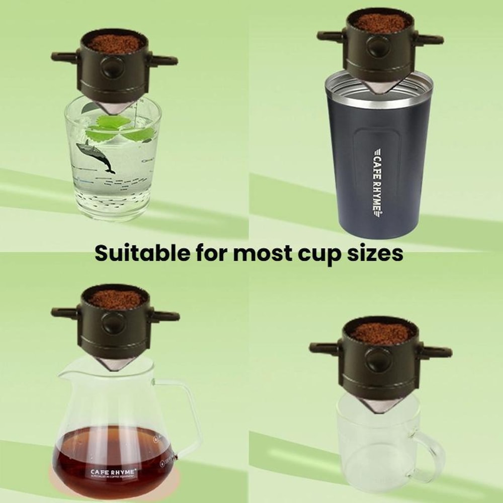 Portable Paperless Pour Over Coffee Dripper Reusable Filter Cone 3