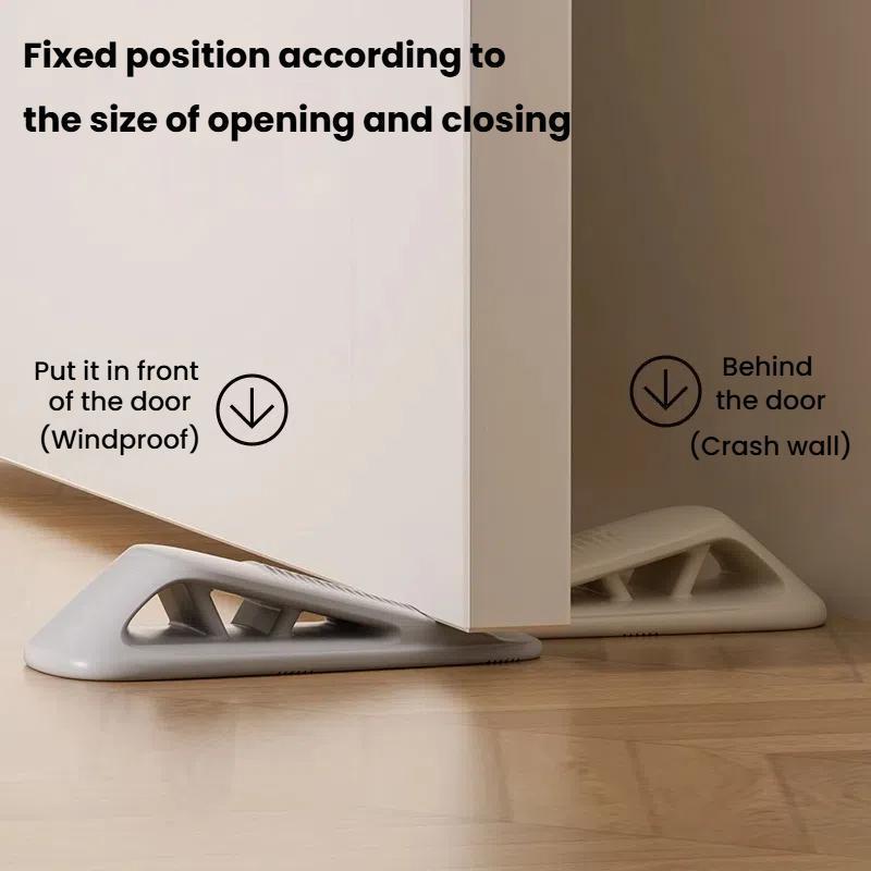 Silicone Door Stopper Adhesive Wall Protector Anti Collision Door Stop Wedge 8