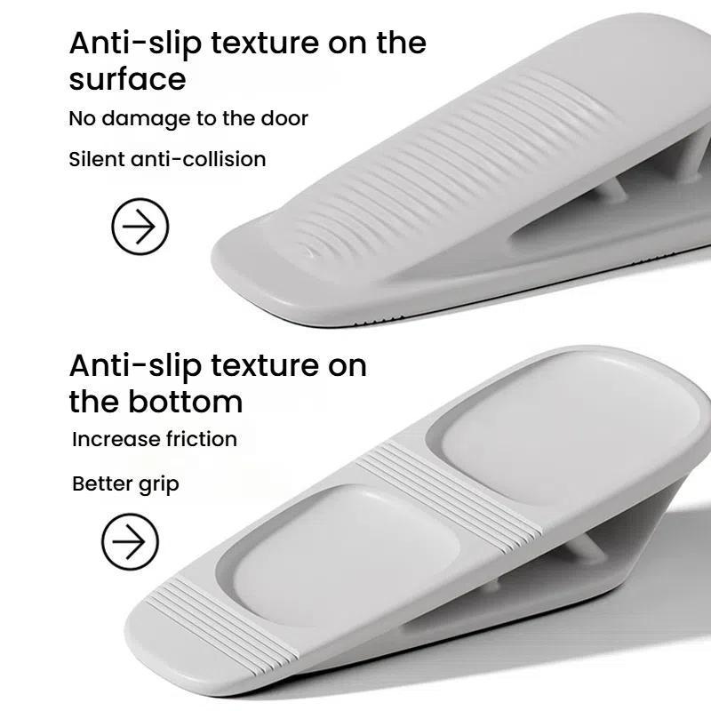Silicone Door Stopper Adhesive Wall Protector Anti Collision Door Stop Wedge 3