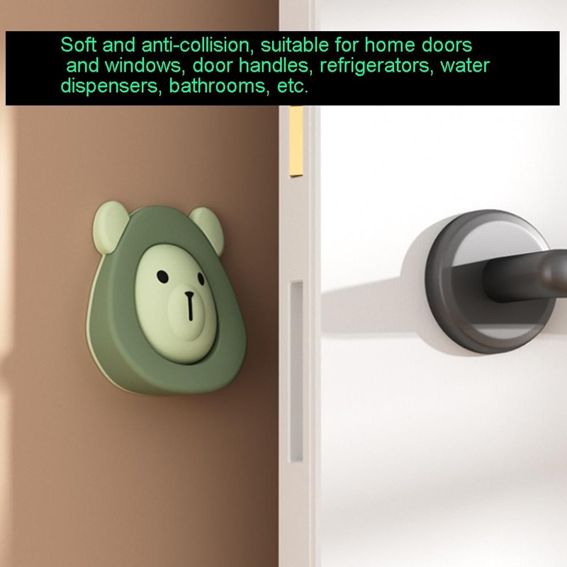 Cartoon Silicone Door Stopper AntiCollision Door Stopper For Safe Quiet Homes 4