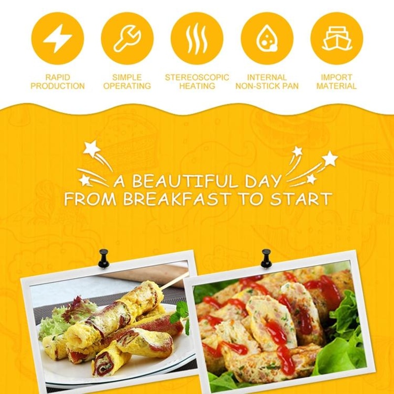 QuickRise Electric Egg Roll Maker Breakfast Cooker 7