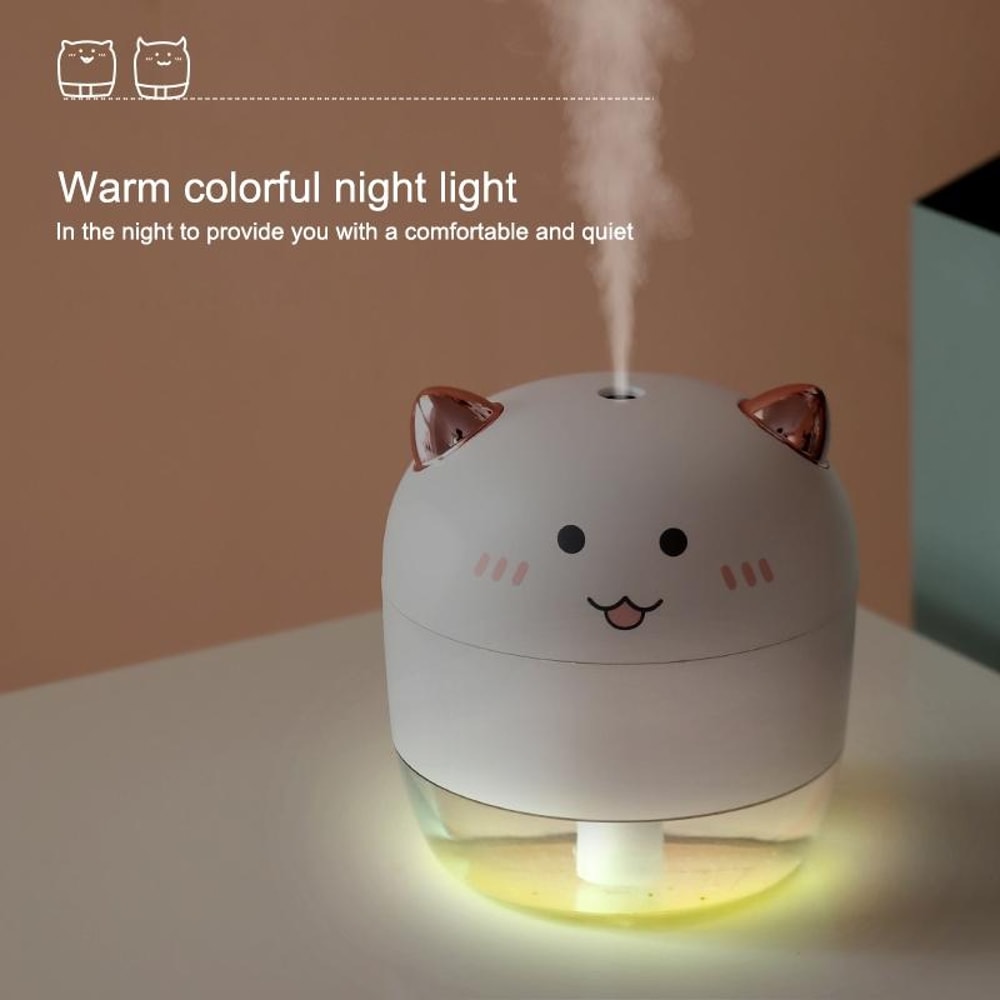 Angel Mini Humidifier With Night Light USB Cool Mist 6