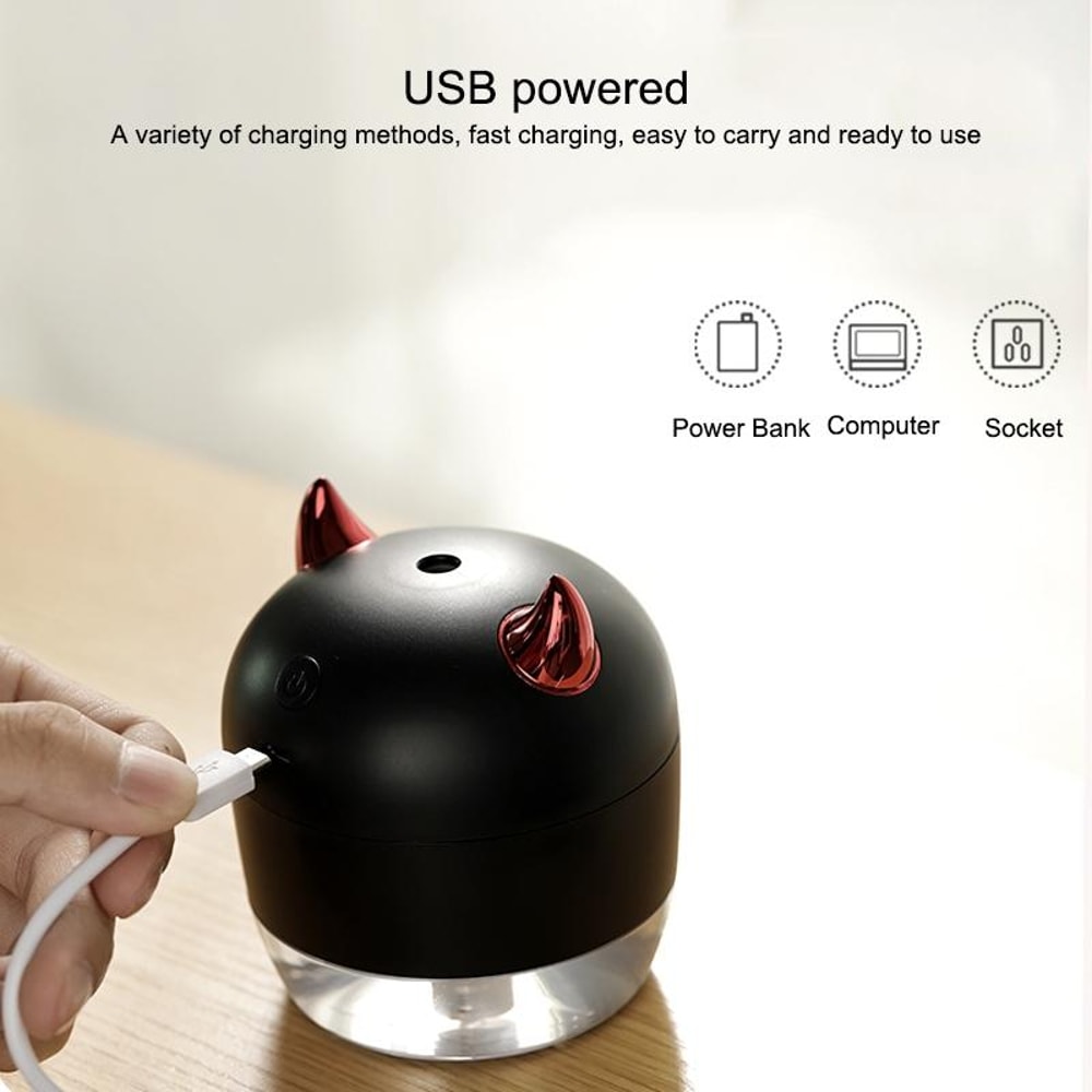 Angel Mini Humidifier With Night Light USB Cool Mist 12
