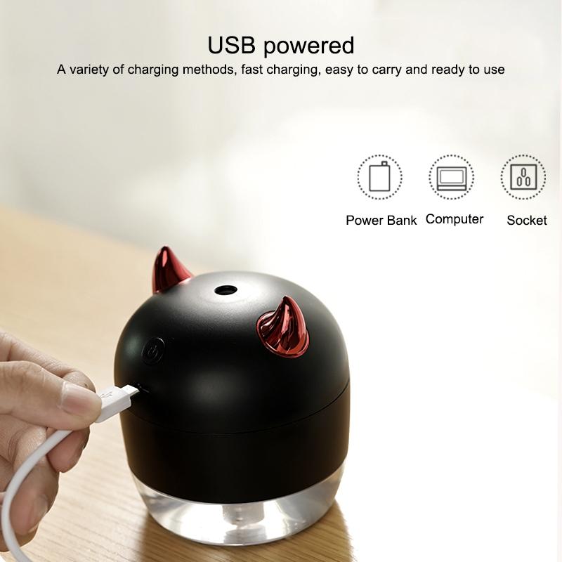 Angel Mini Humidifier With Night Light USB Cool Mist 12