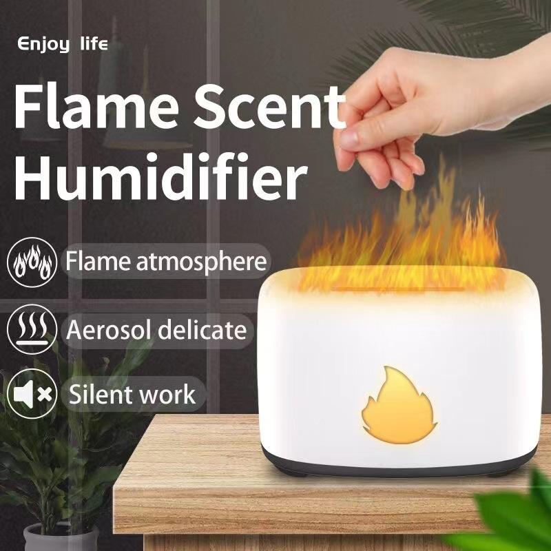 Flame Diffuser Essential Oil Humidifier With Ultrasonic Cool Mist 4