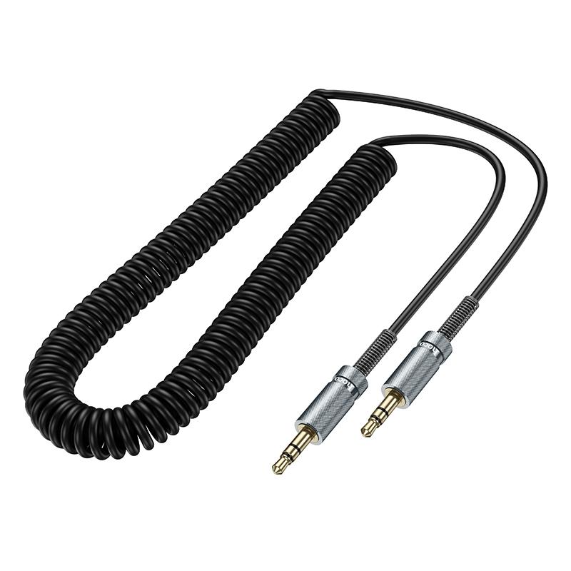 Coiled AUX Cable 35mm Stereo Spring Audio Cable 3m Stretch 3