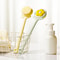 Household Bathroom Long Handle Soft Bristle Flower Shower BrushGreen