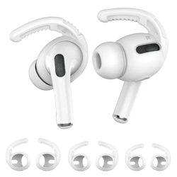 airpods pro ear hooks with anti-slip silicone tips secure fit