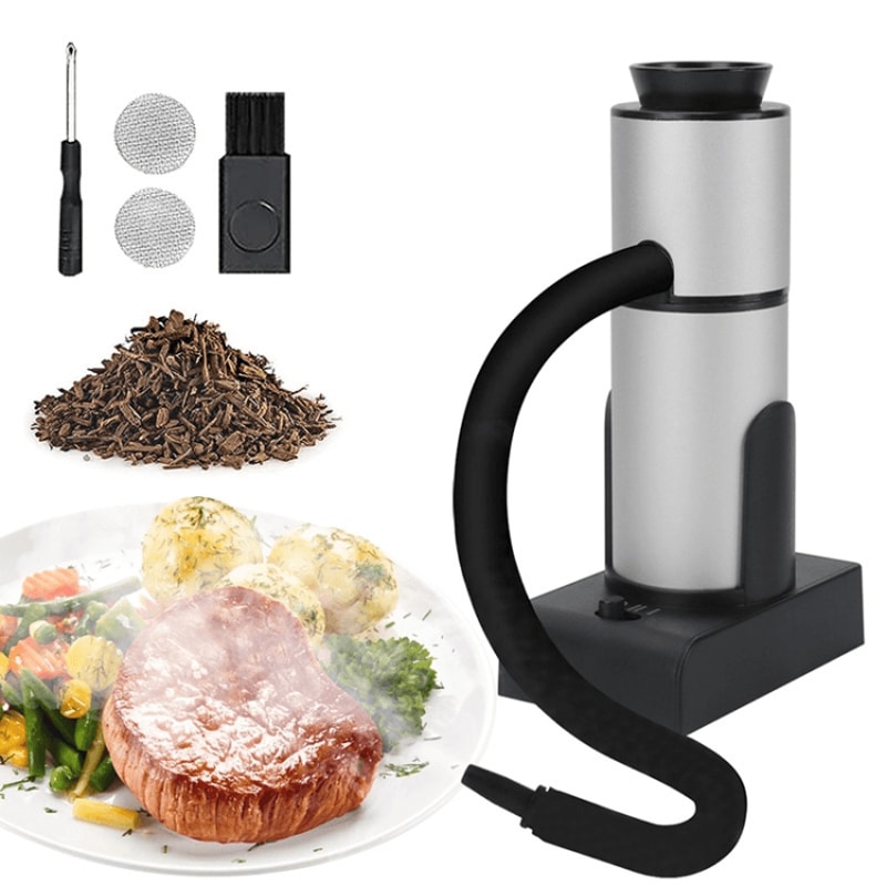 Portable Food Smoker Gun For Cocktails BBQ Handheld Kitchen Smoker For Meat Fish Drinks 0