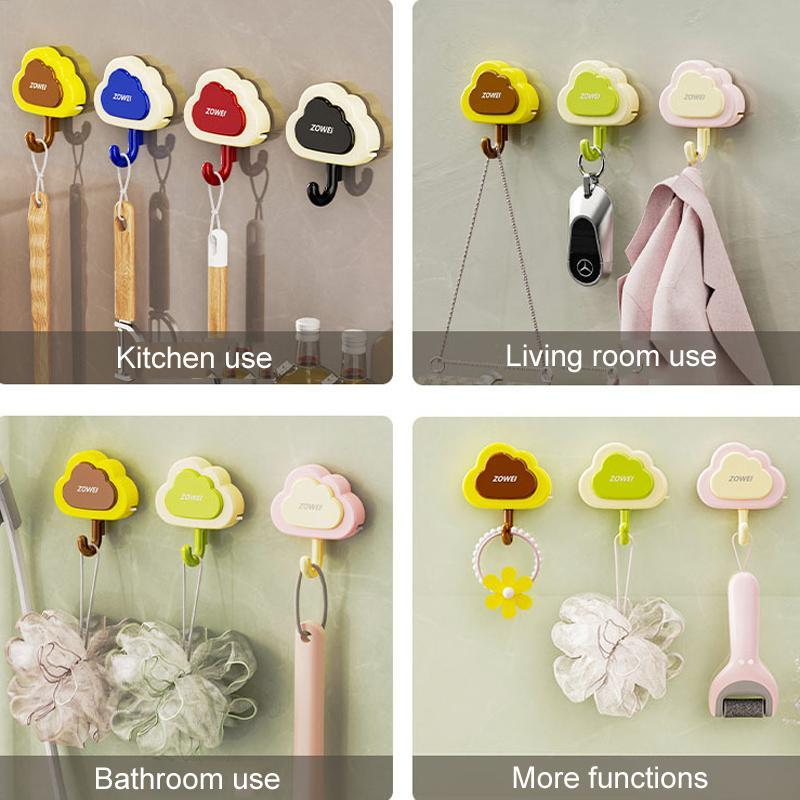 Cloud Suction Cup Hooks Strong Hold Removable Wall Hooks For Bathroom Kitchen Storage 6