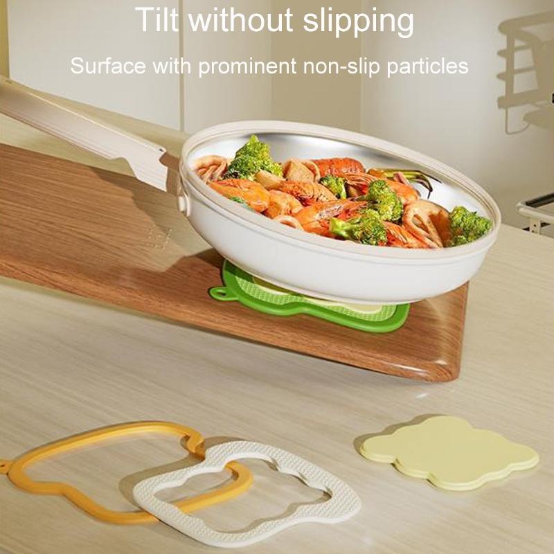 3in1 Silicone Heat Resistant Mat Set Non Slip Trivet And Placemat 5