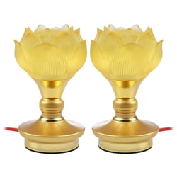 led lotus altar lamp buddha electronic night light set decorative lotus led light
