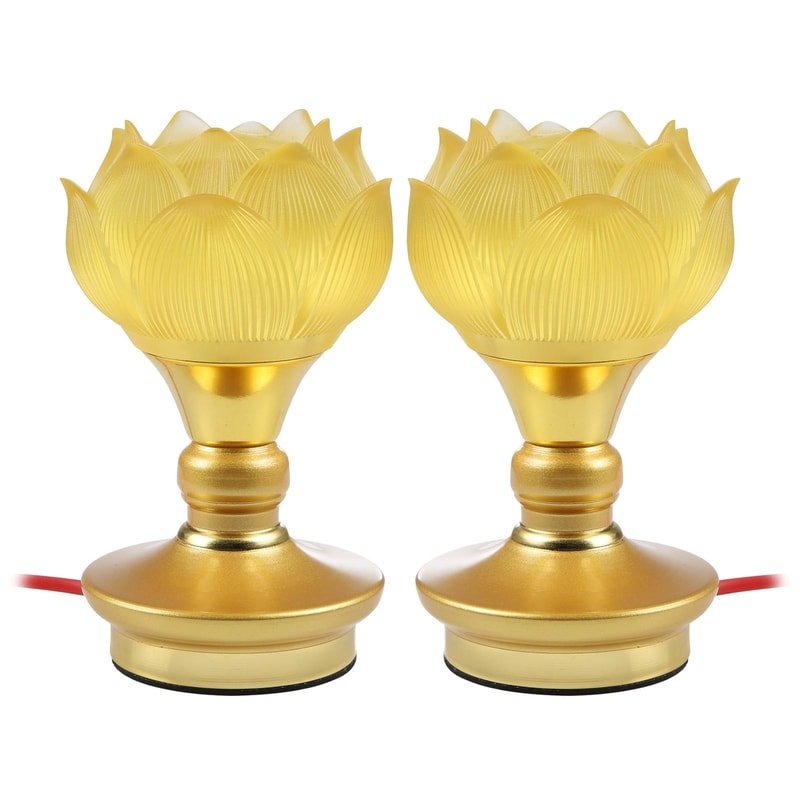 LED Lotus Altar Lamp Buddha Electronic Night Light Set Decorative Lotus LED Light