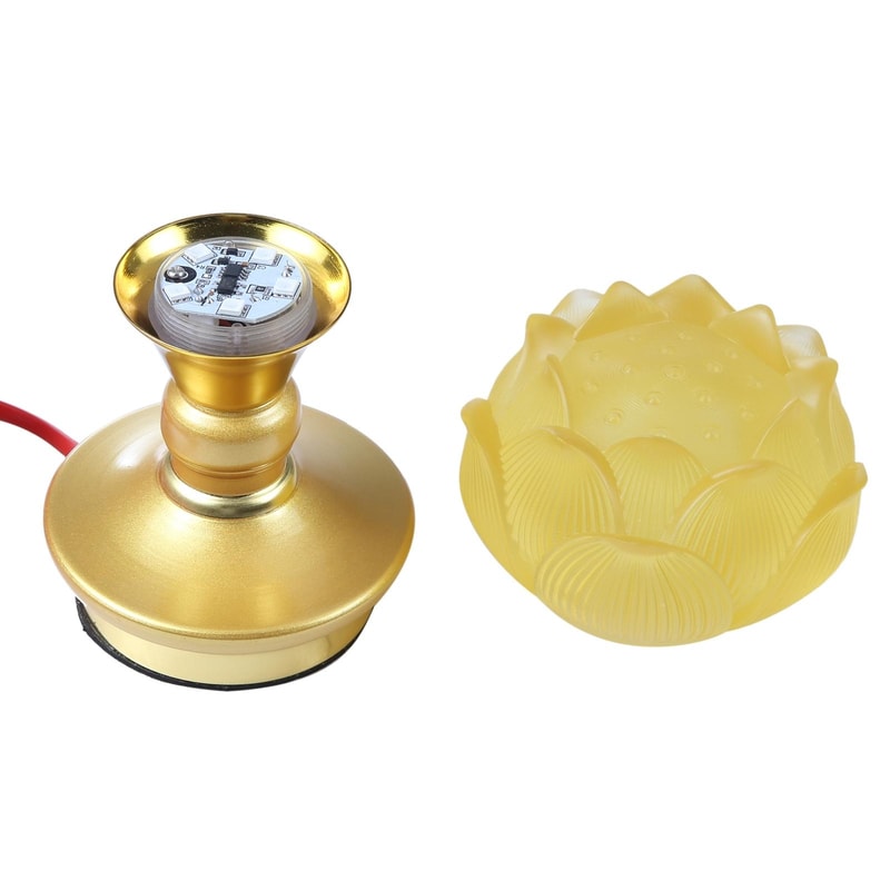 LED Lotus Altar Lamp Buddha Electronic Night Light Set Decorative Lotus LED Light