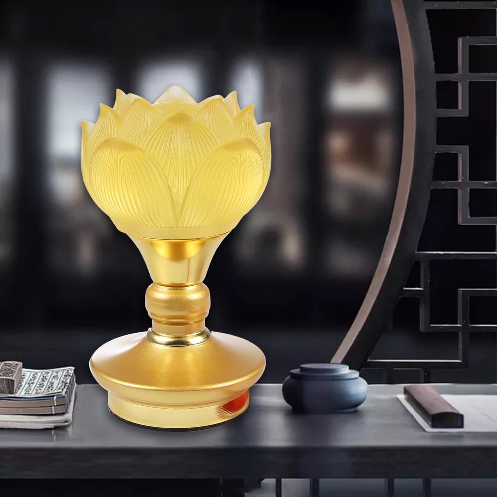 LED Lotus Altar Lamp Buddha Electronic Night Light Set Decorative Lotus LED Light