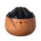 Charcoal Flame Humidifier Night Light USB Wood Grain Diffuser 8