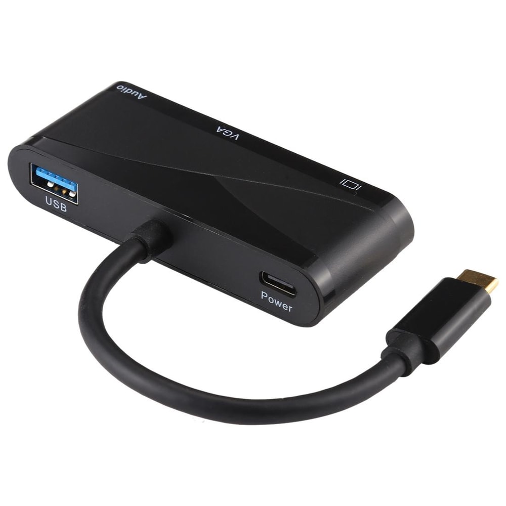 USB C To HDMI VGA Adapter 4K Multiport Hub With Audio And USB 5
